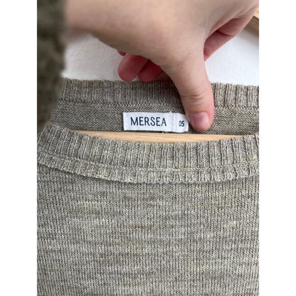 MERSEA Catalina Boxy Oversized Side Vents Neutral Lagenlook Driftwood Sweater OS - Picture 7 of 14